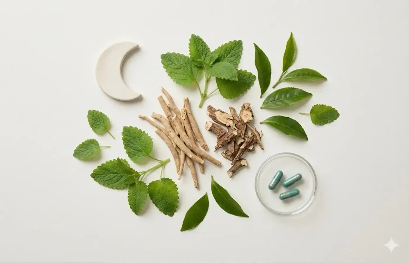 Herbal ingredients concept for stress and sleep support